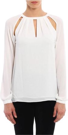 Michael Kors Witte Blouse met Schouderdetail - Dames - Blouses - Wit - S - Overhemden