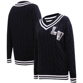 Pro Standard Womens Pro Standard Black Las Vegas Raiders Prep V-Neck Pullover Sweater at Nordstrom, Size Xx-Large