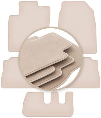 OEM Alfombrillas Premium Beige Para: Chevrolet Captiva 7 Plazas 2006-2017