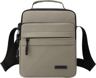 Generic Compatible For Mens Simple Commuting Shoulder Bag(Light Khaki)