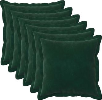 vidaXL Coj&iacute;n Con Almohada Houten 6 Uds. Verde Oscuro Terciopelo Vidaxl