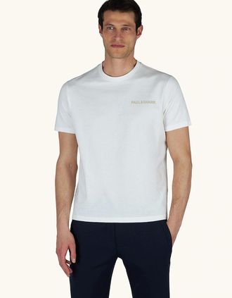 Paul & Shark Mens Paul & Shark T-Shirt in Heavy Cotton - White - Size: 38