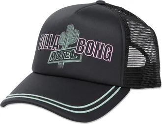 Billabong Embroidered Trucker Hat in Black Sands at Nordstrom