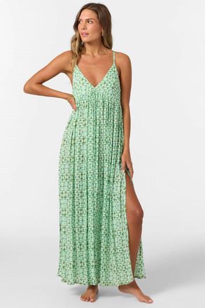 O'Neill Saltwater Essentials Mel Maxi Dress In Peacock Green
