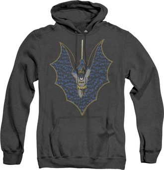 Gildan Batman Bat Fill Adult Heather Hoodie / Hooded Sweatshirt