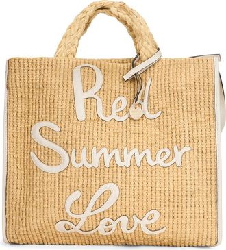 Red Valentino Summer Love Tote - Dames - Shoppers - Beige - ONE Size - Katoen - Tassen