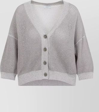 PESERICO tricot cardigan long sleeves v neckline