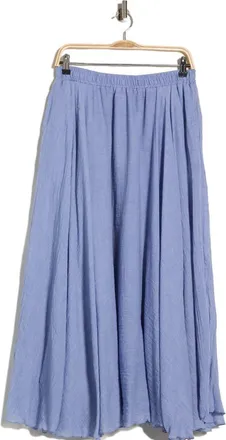 Max Studio Gauze Skirt in Heather Chambray at Nordstrom Rack, Size X-Large