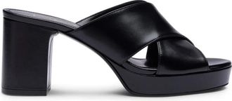 Stuart Weitzman Dayna Platform Slide - Dames - Muiltjes - Zwart - 39 1/2 EU - Schoenen