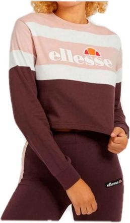 Ellesse Striped Cropped Long Sleeve Top - Dames - Longsleeves - Veelkleurig - XS - Tops