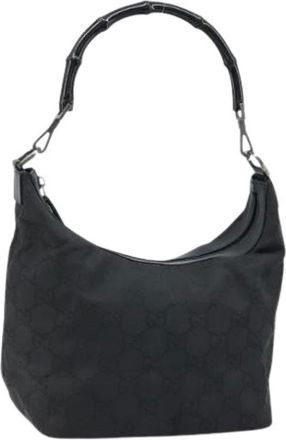 Gucci Pre-owned Shoulder Bags, female, Black, Size: ONE SIZE Pre-owned Nylon Shoulder Bag
