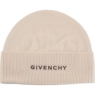 Givenchy Logo Wool Beanie in Eggshell at Nordstrom Rack