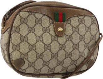 Gucci Pre-owned Canvas Cross Body Tas - Dames - Vintage Schoudertas - Beige - ONE Size - Vintage