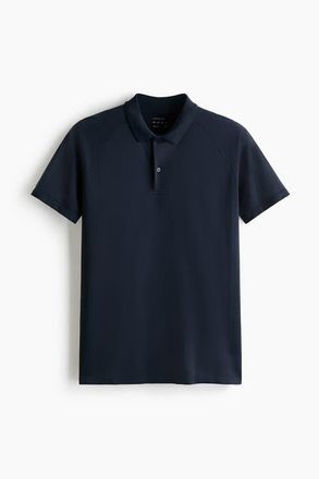 H&M Regular Fit Tennis T-shirt With Drymove in Navy Blue at Nordstrom, Size X-Small