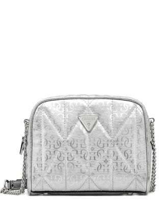 Guess Co Aldina 4G quilted chain-strap mini bag - Grey