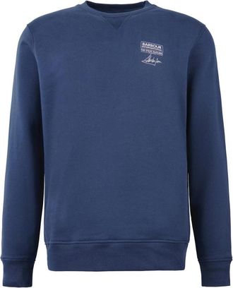 Barbour Steve Mc Queen Grafische Crew Sweatshirt - Heren - Sweatshirts - Blauw - L - Katoen - Hoodies & sweatvesten