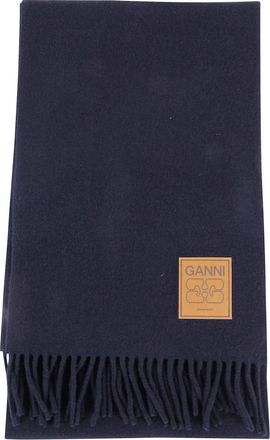 Ganni Scarf - Dames - Wintersjaals - Blauw - ONE Size - Accessoires