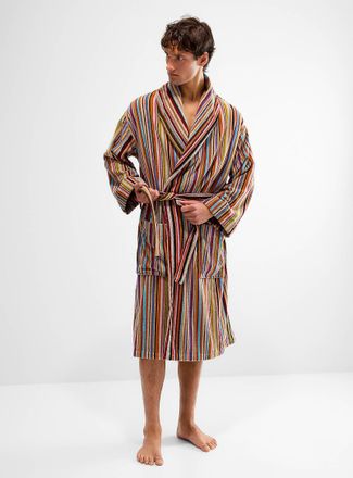 Paul Smith Mens Multi-colour stripe terry robe