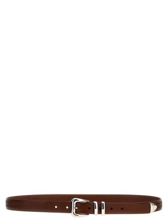 Brunello Cucinelli Leather Belt Cinture Marrone-Uomo