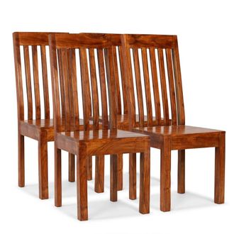 vidaXL Vidaxl - Sedie Da Pranzo 4 Pz In Legno Massello Moderne