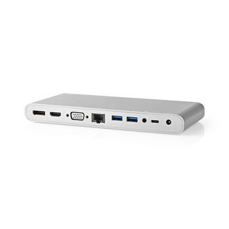 Nedis Estaci&oacute;n De Acoplamiento Usb Usb 3.2 Gen 1 Usb-c Macho Displayport Hembra / Hdmi Hembra / Rj45 Hembra / Vga Hembra / 2x 3.5 Mm Hembra / 2x Usb-c / 4x 