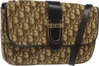 Dior Pre-owned Shoulder Bags, female, Brown, Size: ONE SIZE Pre-owned Trotter Canvas Shoulder Bag