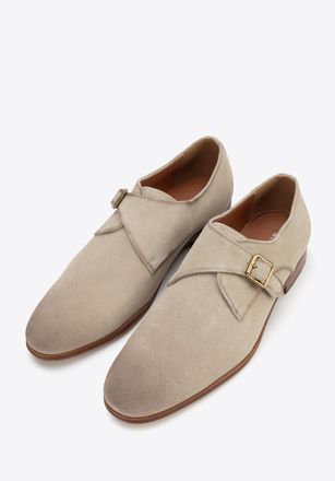 Wittchen beige su&egrave;de leren monniksschoenen voor heren