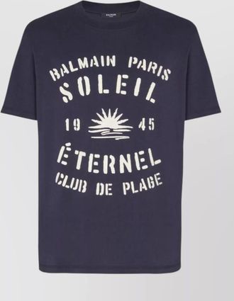 Balmain crew neck graphic print short sleeve t-shirt