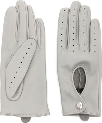 Dents Thruxton leather driving gloves - women - Leather - 7 - Grey