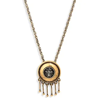 Versace Scudo Pendant Necklace in Gold Palladium 82 at Nordstrom