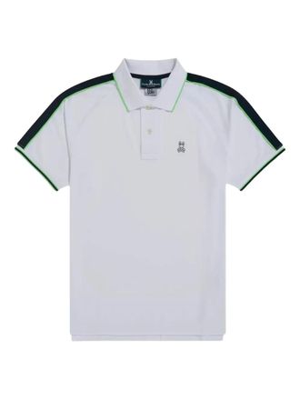 Psycho Bunny Jayden poloshirt met zijstreep - Wit