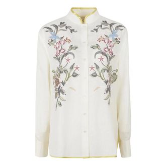 Valentino Garavani Shirts, female, White, Size: XS Valentino Garavani Shirts MultiColour