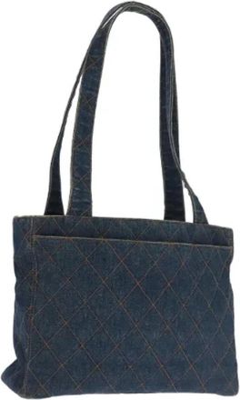 Chanel Pre-owned Canvas chanel-bags - Dames - Vintage Shopper - Blauw - ONE Size - Vintage