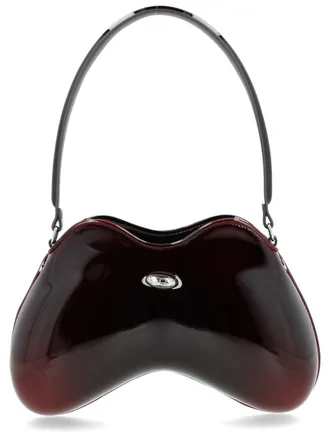 Diesel Womens Double-D Shoulder Bag Bordeaux Polyurethane
