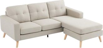 Vente-Unique Vente-unique - Divano angolare reversibile in Tessuto Beige - bartolome