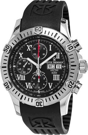 Revue Thommen Air speed Chronograph Automatic Black Dial Mens Watch 16071.6837