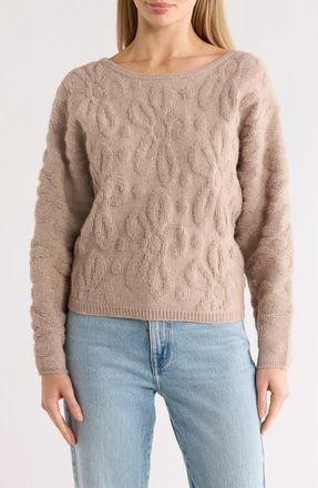 Cyrus Textured Boat Neck Sweater in Kitten Heather at Nordstrom Rack, Size X-Large