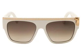Moschino MOS165S Rectangular Plastic Frame Sunglasses - Ivory