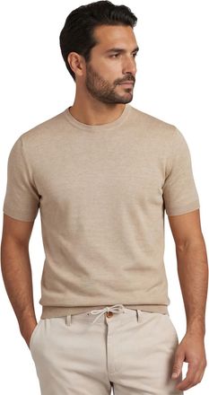 Blue industry T-shirt Blue Industry beige met boord