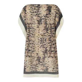 Pinko Polka Kaftan - female - PINKO - Ponchos - Black - ONE SIZE - Jackets