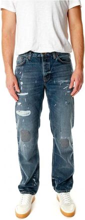 Nudie Jeans Straight Jeans - Heren - Regular Fit Jeans - Blauw - W30 L32 - Jeans