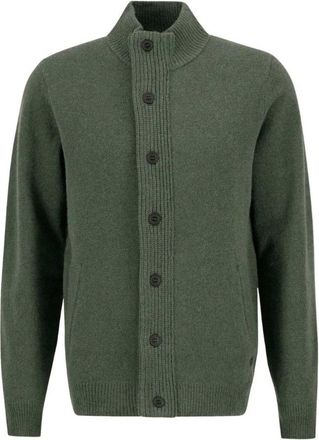 Barbour Groene wollen vest met hoge hals - Heren - Vesten - Groen - L - Wol - Truien & Vesten