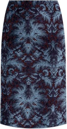 Etro Rokken, Dames, Blauw, XS, Rok met een fluwelen afwerking