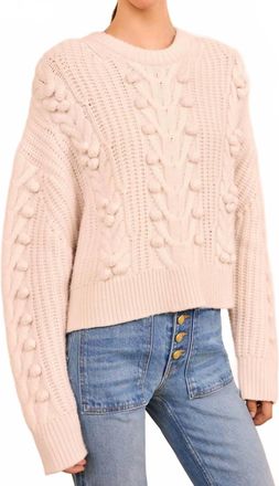 Ulla Johnson Indra Cable Knit Pullover In Alabaster