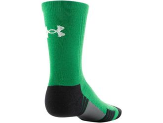 Under Armour unisex-adult Team Crew Socks, 1-pairSocks, Team Kelly Green / Black / White, XL