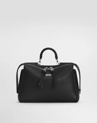 Dolce & Gabbana Vittoria Handbag In Calfskin - Man Shoppers Black Onesize