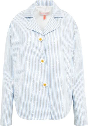 Mira Mikati Camicia a righe con paillettes - Blu