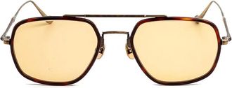 Matsuda geometric-frame sunglasses - Brown