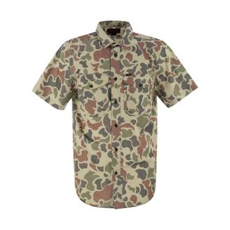 Filson Twin Lakes Short Sleeve Sport Shirt - Heren - Korte mouwen Overhemden - Groen - XS - Katoen - Overhemden