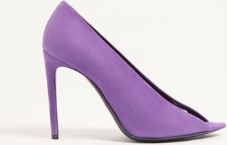 Valentino Garavani D&eacute;collet&eacute; Open Toe R&eacute;v&eacute;l&eacute; In Camoscio 105Mm Donna VIOLA 35.5